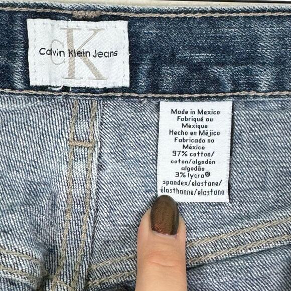 Calvin Klein VTG Classic Bootcut Blue Denim Jeans Stretch Medium Whisker Size 6 - Picture 5 of 6
